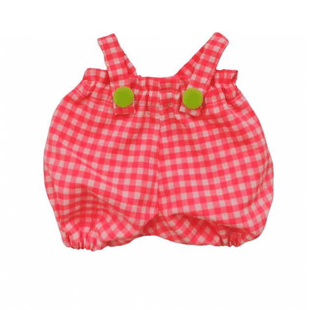 Ranita rosa flúor botón verde