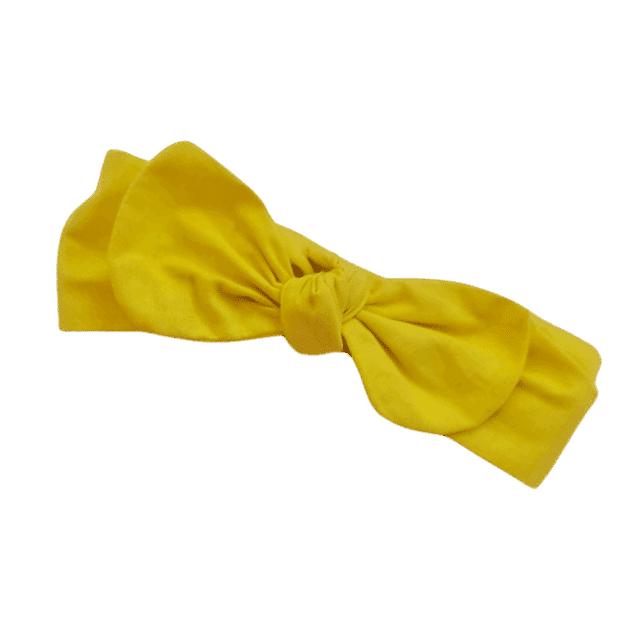 Turbante amarillo liso
