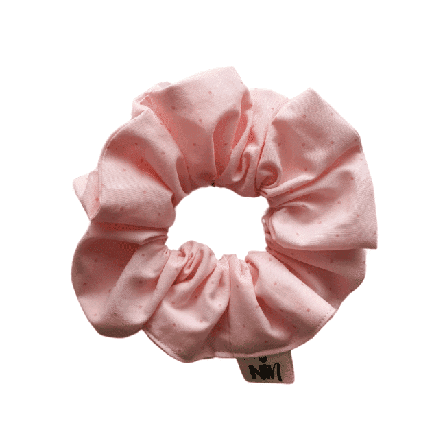 Scrunchie Pequeño Lunarillos rosa